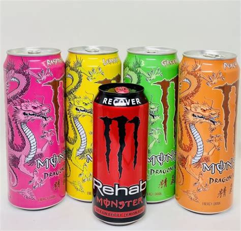 Monster Dragon Tea Green Tea Energy Drink 24 Pack One Can Is Busted