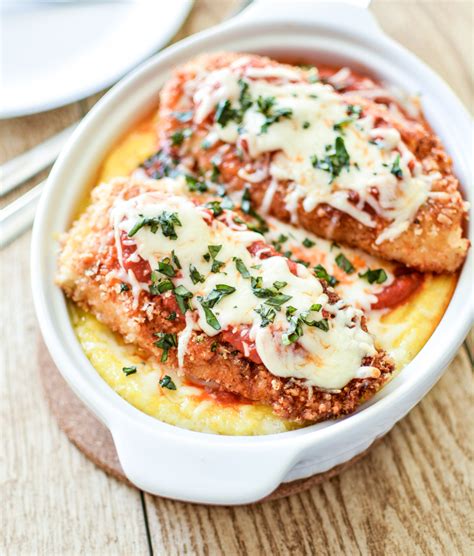 Baked Polenta With Classic Chicken Parmesan