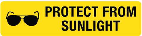 Protect From Sunlight Pharmaceutical Auxiliary Label
