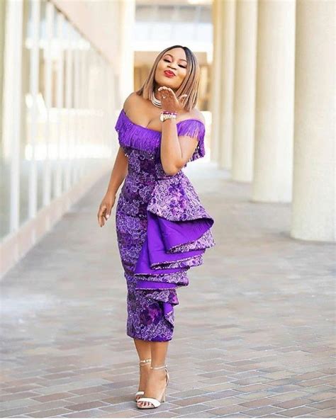 Purple Lace Gown Ankara Dress Styles Latest African Fashion Dresses