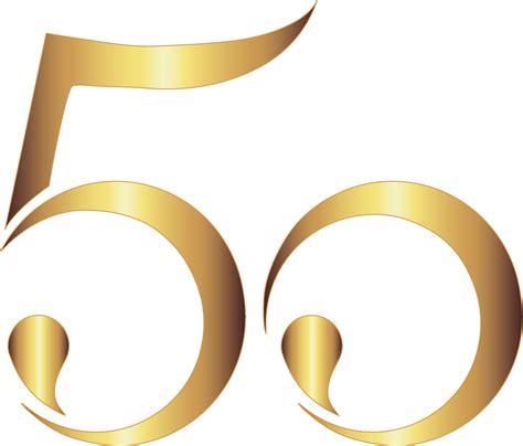 50th Birthday Logo Latest 50 Golden Jubilee Png Transparent Cartoon