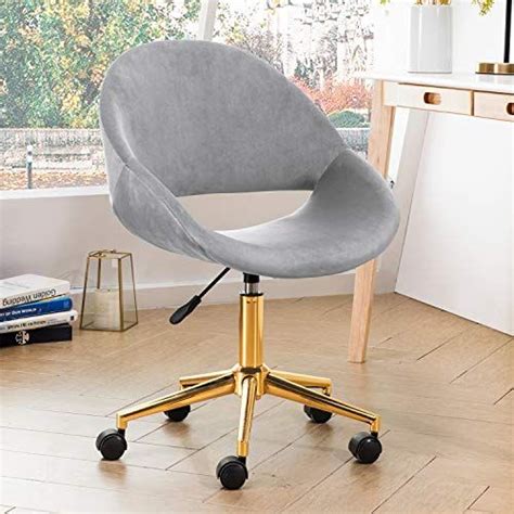 This textural desk chair with a swiveling seat is a unique alternative to traditional office chairs. Amazon.com: OVIOS Cute Desk Chair,Plush Velvet Office ...