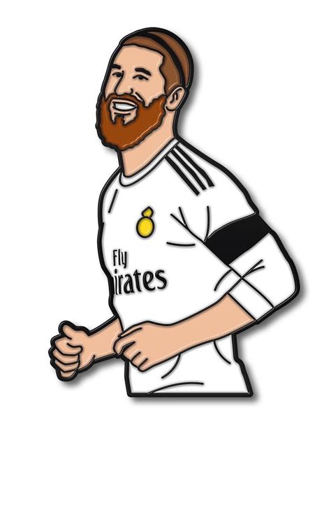 Sergio Ramos Real Madrid Soft Enamel Pin Sergio Ramos Real Madrid