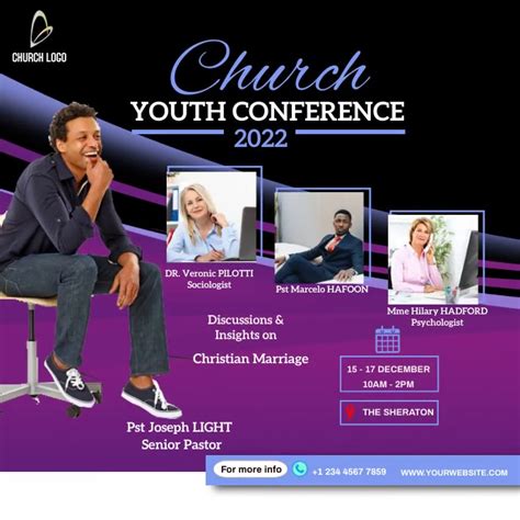 Church Youth Conference Poster Template Postermywall