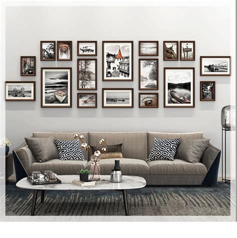 2019 Large Living Room Decor Wall Hanging Photo Frames Set 18pcs