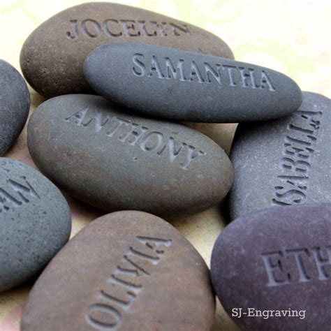 Personalized Engraved T Engraved Stone With Name Or Word Sjengraving