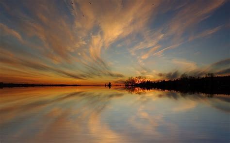 Symmetrical Sky Reflection Hd Wallpaper Pxfuel