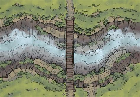 The Rope Bridge A Battle Map For Dandd Dungeons And Dragons Pathfinder