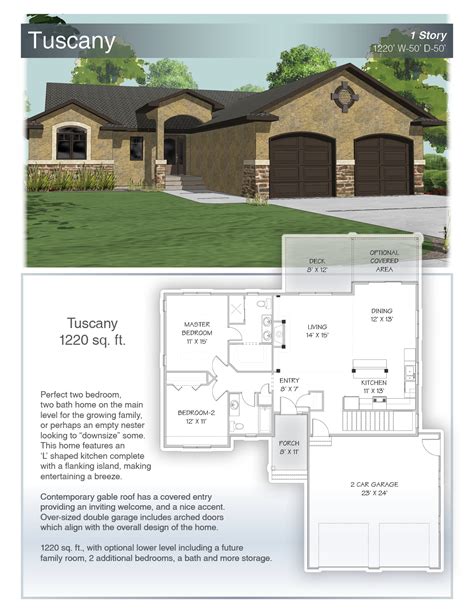 Tuscany 1 Story House Plan Mead Lumber