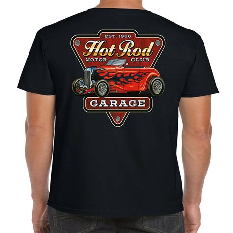 Mens Hotrod Hot Rat Rod T Shirt American Rockabilly Vintage Classic