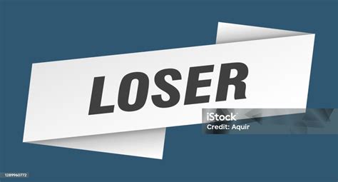 Loser Banner Template Ribbon Label Sign Sticker Stock Illustration