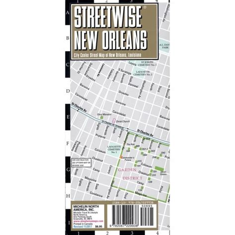 Streetwise New Orleans Laminated City Center Street Map