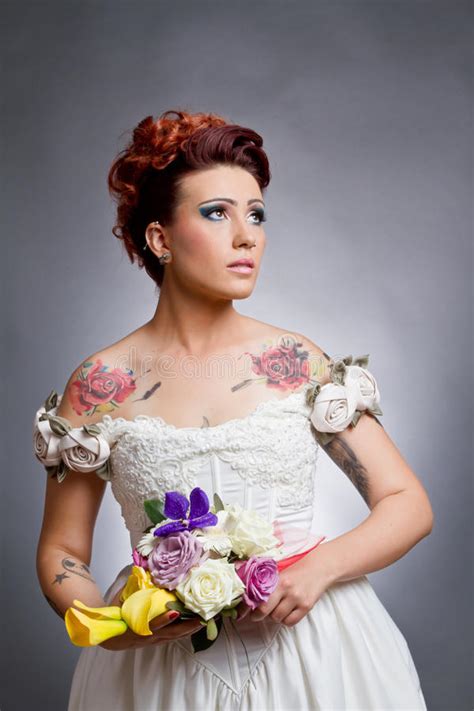 Tattoo Bride Stock Photo Image Of Background Looking 27002578