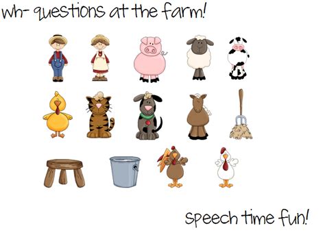 Wh Questions At The Farm Speech Time Fun Speech And Language