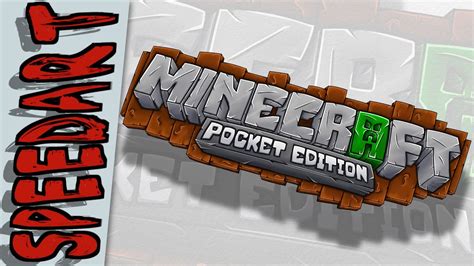 Speed Art Minecraft Pocket Edition Mcpe Logo Free Youtube