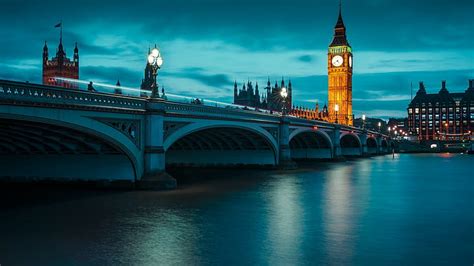 Hd Wallpaper London The River Thames Bridge Night Pictures