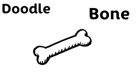 Easy Doodle Bone Step By Step Draw Youtube