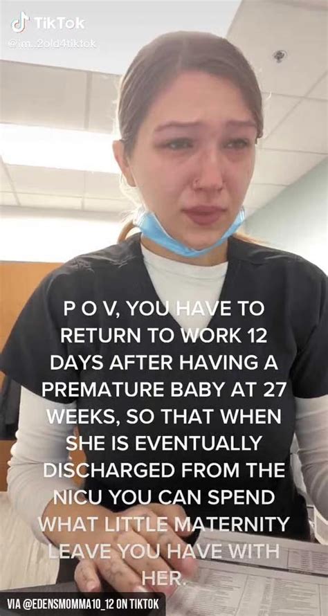 mom goes viral on tiktok for going back to work 12 days after giving birth gets massive support