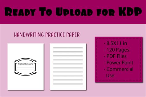 Handwriting Practice Paper For Printable Graphic By Brown Cupple Design
