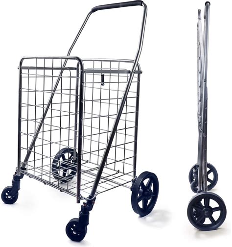 Wellmax Wm99024s Grocery Utility Shopping Cart Easily Collapsible And