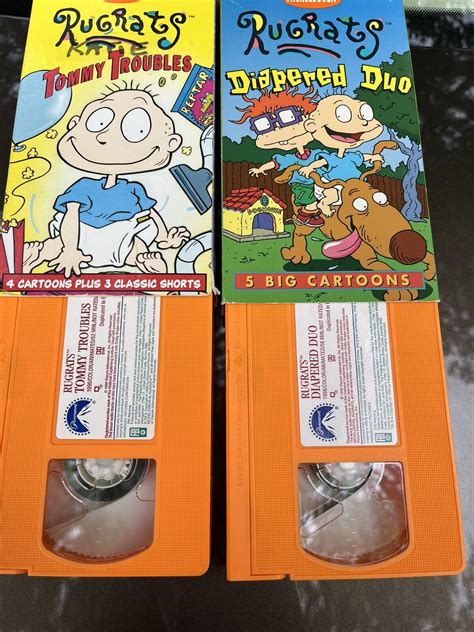 rugrats diapered duo vhs 1998 tommy troubles vhs 1996 lot 97368377332 ebay