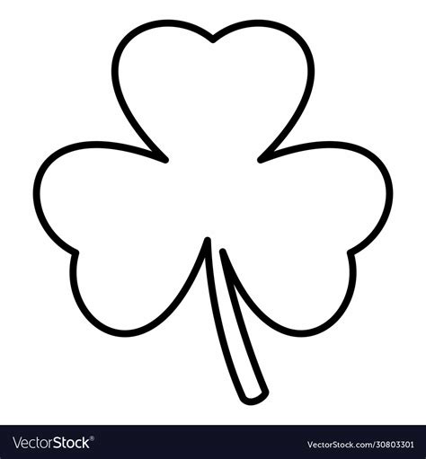 Shamrock Linear Icon Royalty Free Vector Image