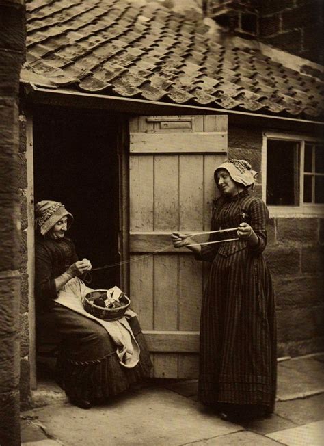 Winding Wool Whitby North Yorkshire England Late 1800s Old