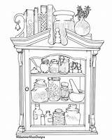 Pantry Coloring Template sketch template