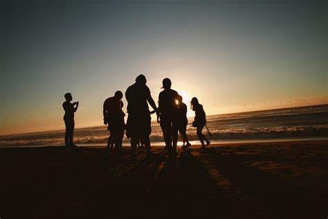 Free Images People In Nature Sky Horizon Sunset Sea Beach