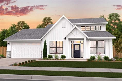 Exclusive New American House Plan With Alternate Exterior