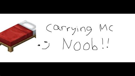 Carrying Minecraft Noob In Bedwars Youtube