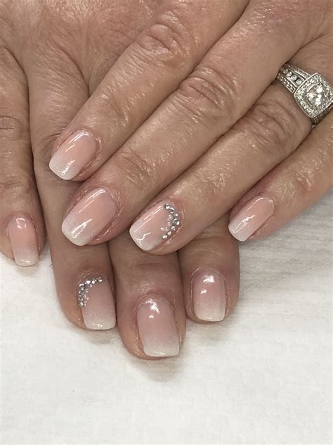 mother of the bride ombré french bridal gel nails wedding day nails bride nails nails