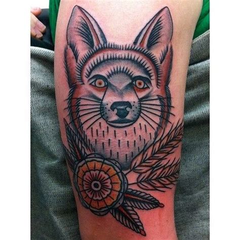 Badass Retro Style Fox By Leigh Tilbrook Tattoos Flower Tattoo Fox Tattoo