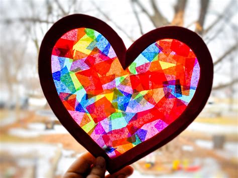 Heart Suncatcher Craft Valentines Day Craft Kids Activity Zone