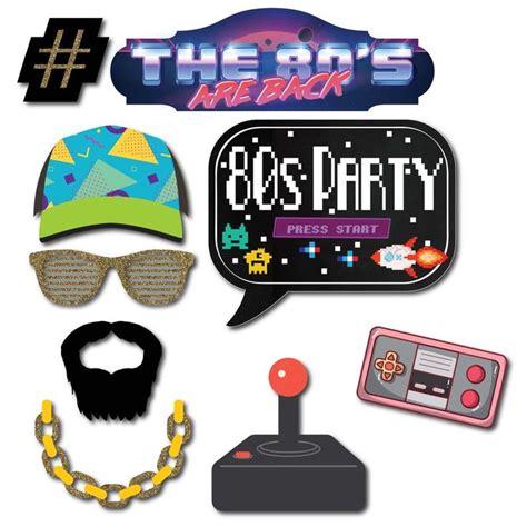 1980s Throwback Party Theme 80s Photo Booth Props Decorations Etsy