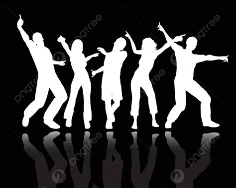 Party People Silhouettes Party Background Vector Silhouettes Party