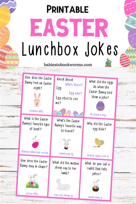 Printable Easter Lunchbox Jokes Babies To Bookworms Lunchbox Jokes