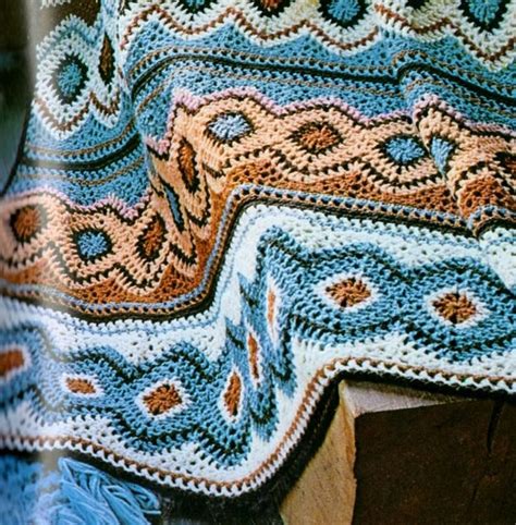 Vintage Crochet Navajo Afghan Pattern Pdf Instant Digital Download