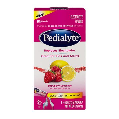 Save On Pedialyte Electrolyte Powder Strawberry Lemonade 6 Ct Order