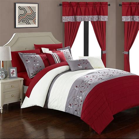 Chic Home Sona 20 Piece Queen Comforter Set In Red Fashion Your