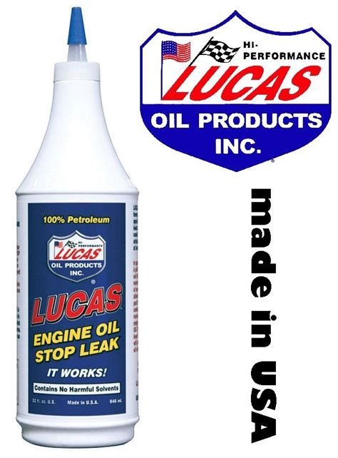 A gen 1 sbc will get away with some. LUCAS Engine Oil Stop Leak Oil Seal Sealer Stop Smoke Fix ...