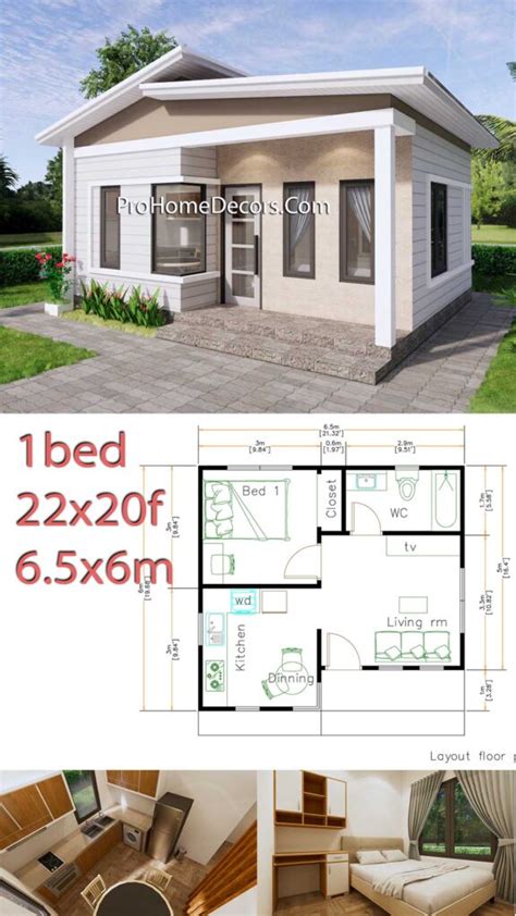 Small House Plans 65x6 Meter 22x20 Feet Pdf Floor Plans Pro Home Decorz