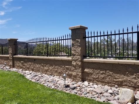 Columns Iron Fence Fence Design Fence Landscaping