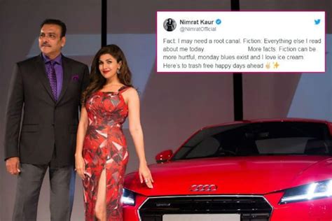 Did Nimrat Kaur Just React To Rumours Of Her Dating Ravi Shastri With
