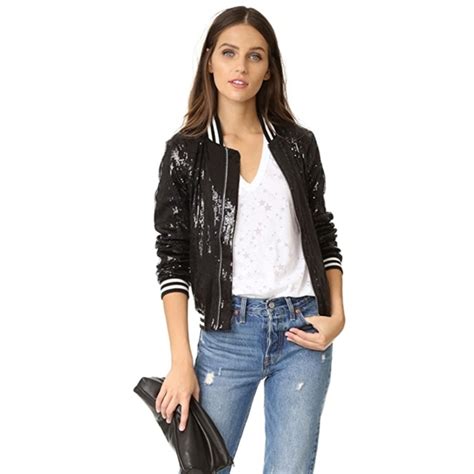 Boutique Jackets And Coats New Sparkling Black Sequin Bomber Jacket