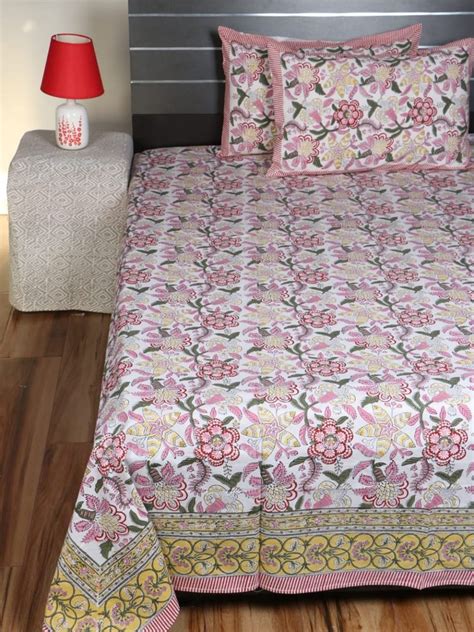Floral Print Double Beautiful Jaipuri Hand Block Printed Cotton Bedsheets At Rs 1280 Piece In Jaipur