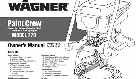 wagner paint crew 770 manual