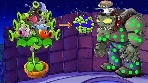 Plants Vs Zombies Hack All Pea Shooter Vs Dr Zomboss Youtube