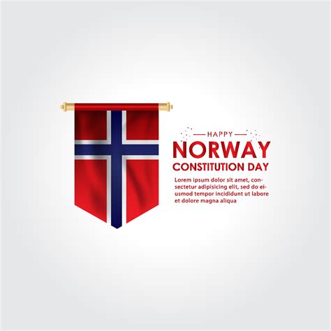Norway Constitution Day Greeting Design Celebrate 3304132 Vector Art At