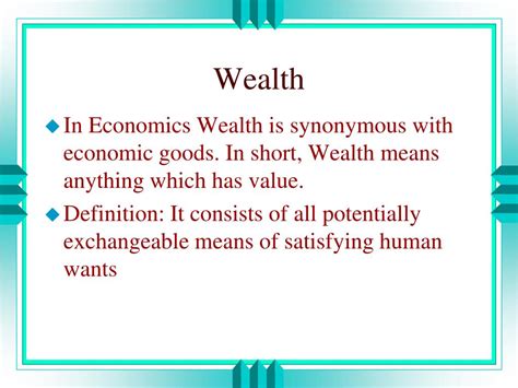 Resource Vs Wealth Economic Concepts Capital Flow